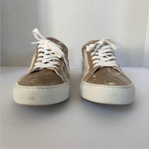 M Gemi Palestra Velvet Sneakers Italian Designer Shoes Beige Size 38 US 7.5 8 - Picture 12 of 12